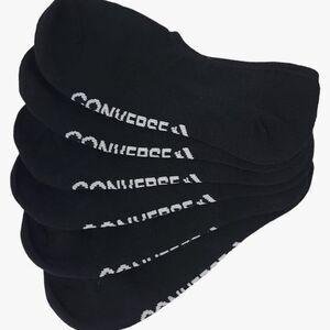 Converse Flat Knit Ultra Low 3- PK Socks- Black